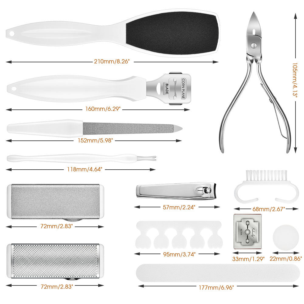 Hand & Foot Grinding Pedicure 22-Piece Set Foot Exfoliation Calluses Scrub Scraping Tools