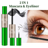 Double-Ended Mascara and Eyeliner, Long and Thick, Natural and Smooth, No Smudge Eyeliner