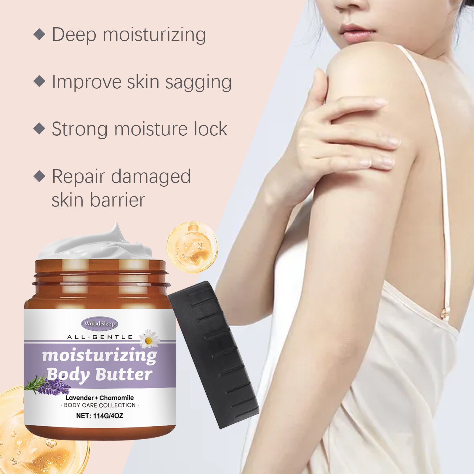 Calming Lavender And Chamomile Body Butter Moisturizer All Natural Deeply Hydrates Skin