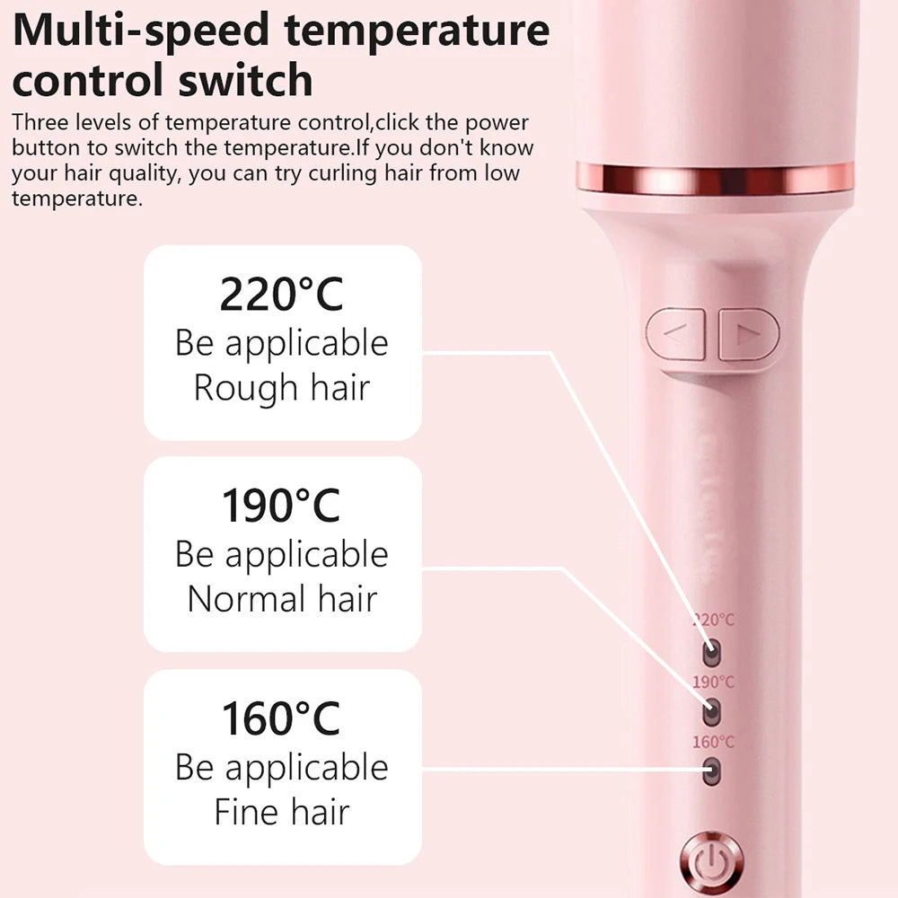 Automatic Hair Curler Ceramic Auto Rotate Curling Iron Long-lasting Hair Styling Temperature Wave Electric Hair Curler