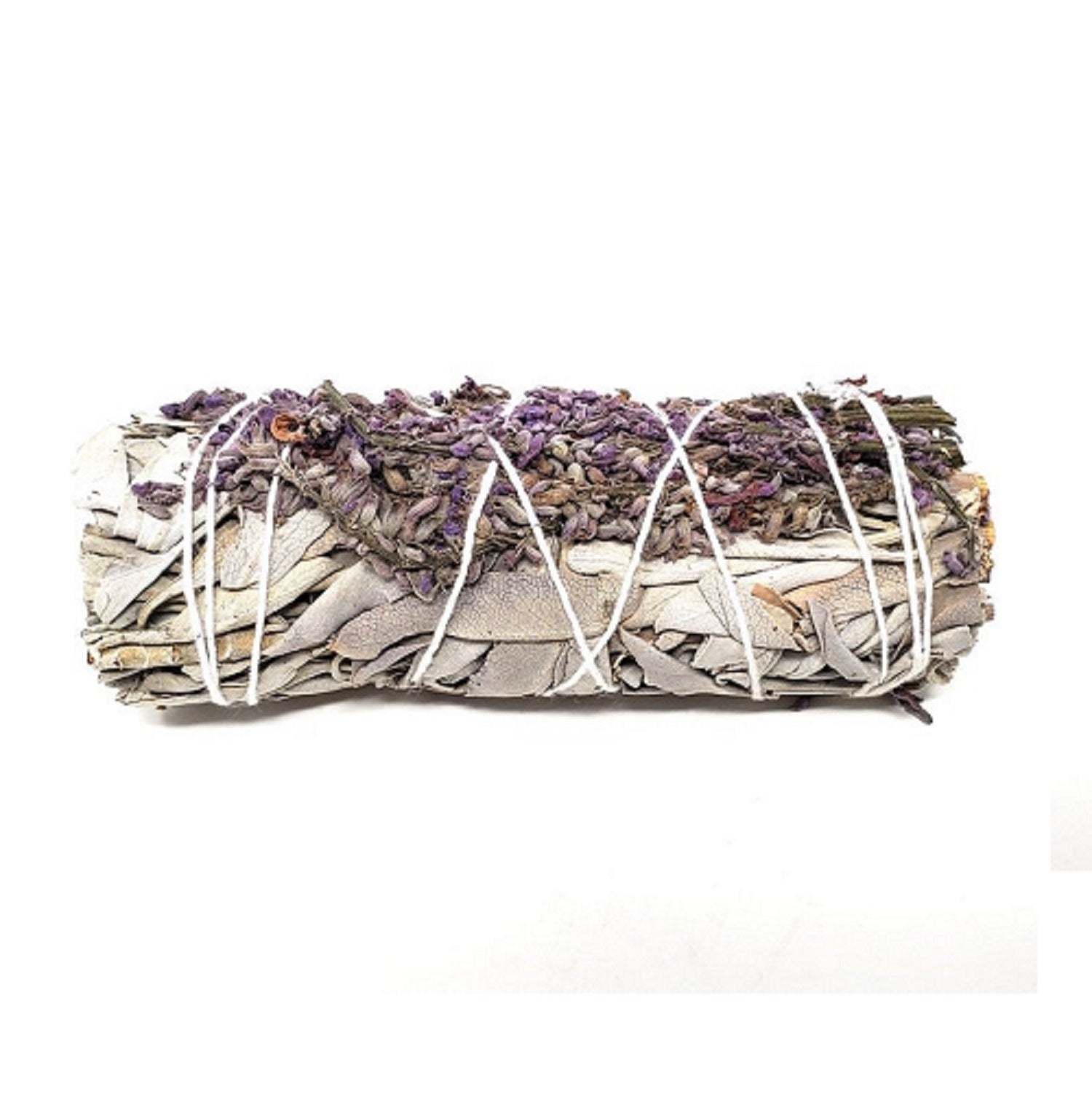 White Sage & Royal Lavender Flower Smudge Stick