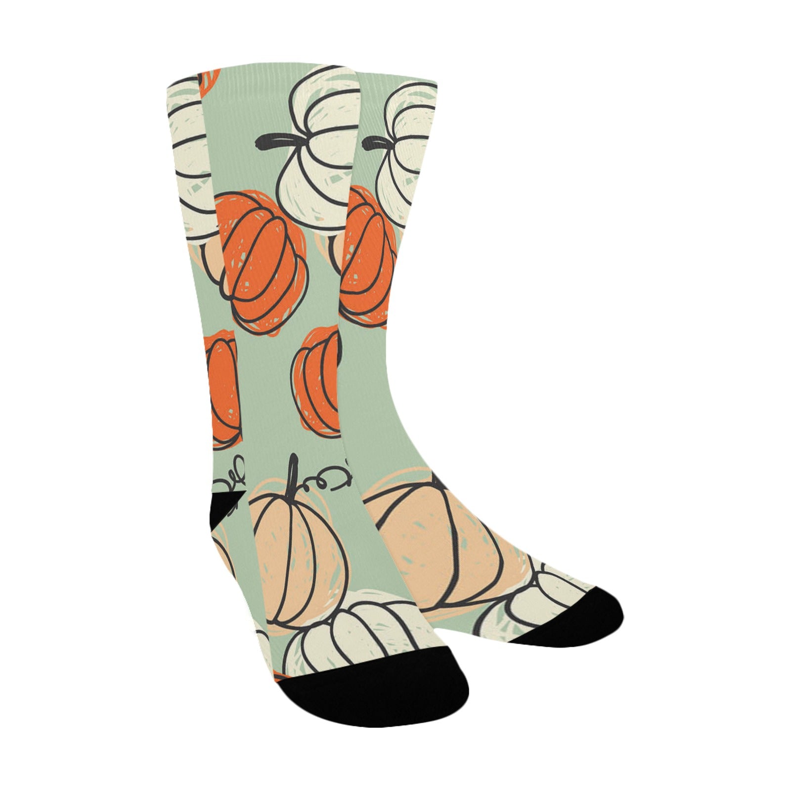 Green Pumpkin Socks for Women (Made in USA)