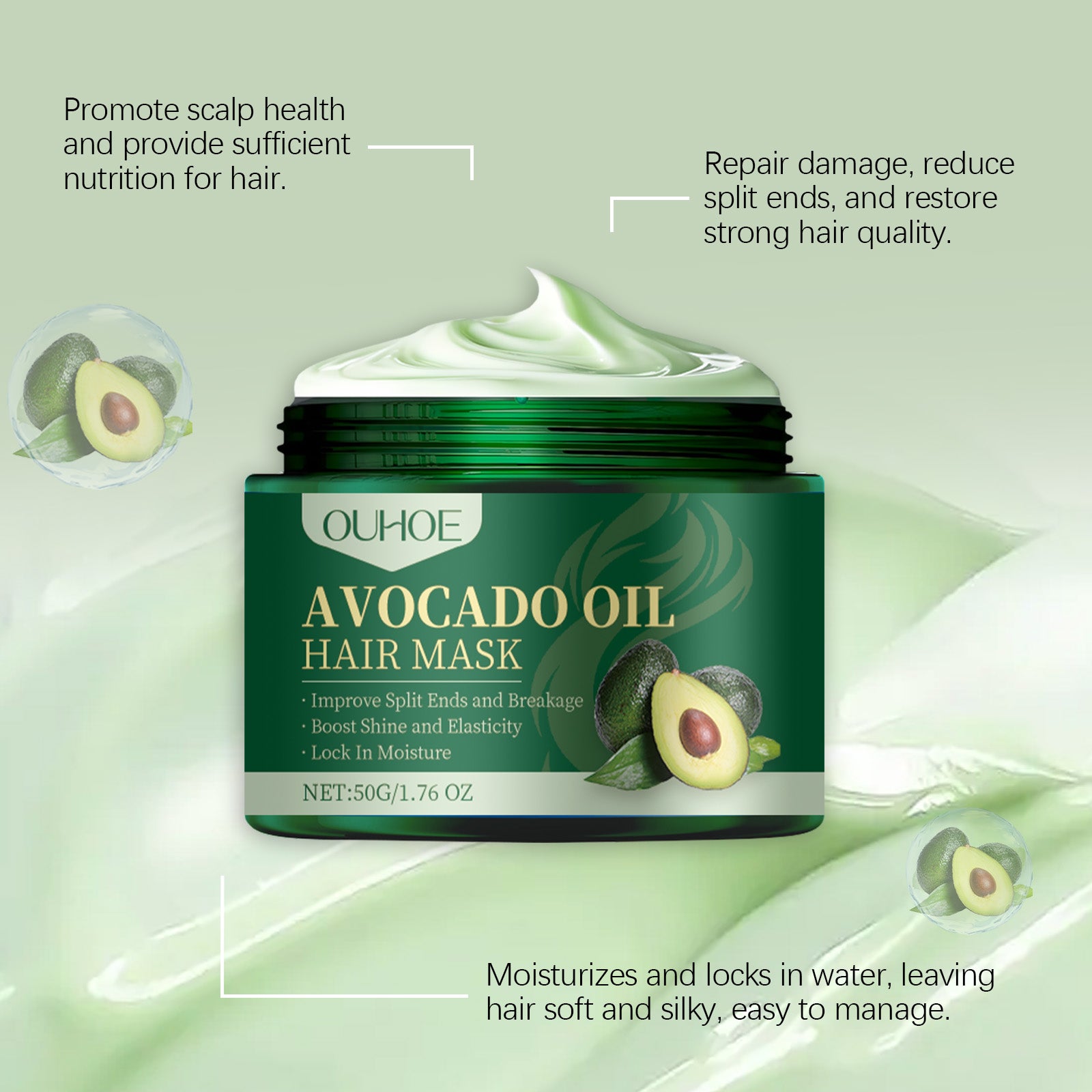 Avocado Oil Hair Mask Gently Hydrates And Nourishes Dry Hair