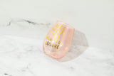 Don't Rush Me, I'm a Woman Of Leisure Stemless Wine Glass in Rose and