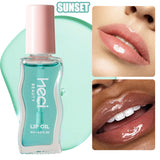 Fruity Tinted Lip Oil 4pcs, Moisturizing Jelly Lip Gloss For Spring & Summer, Mirror Shine Glass-Look Lips
