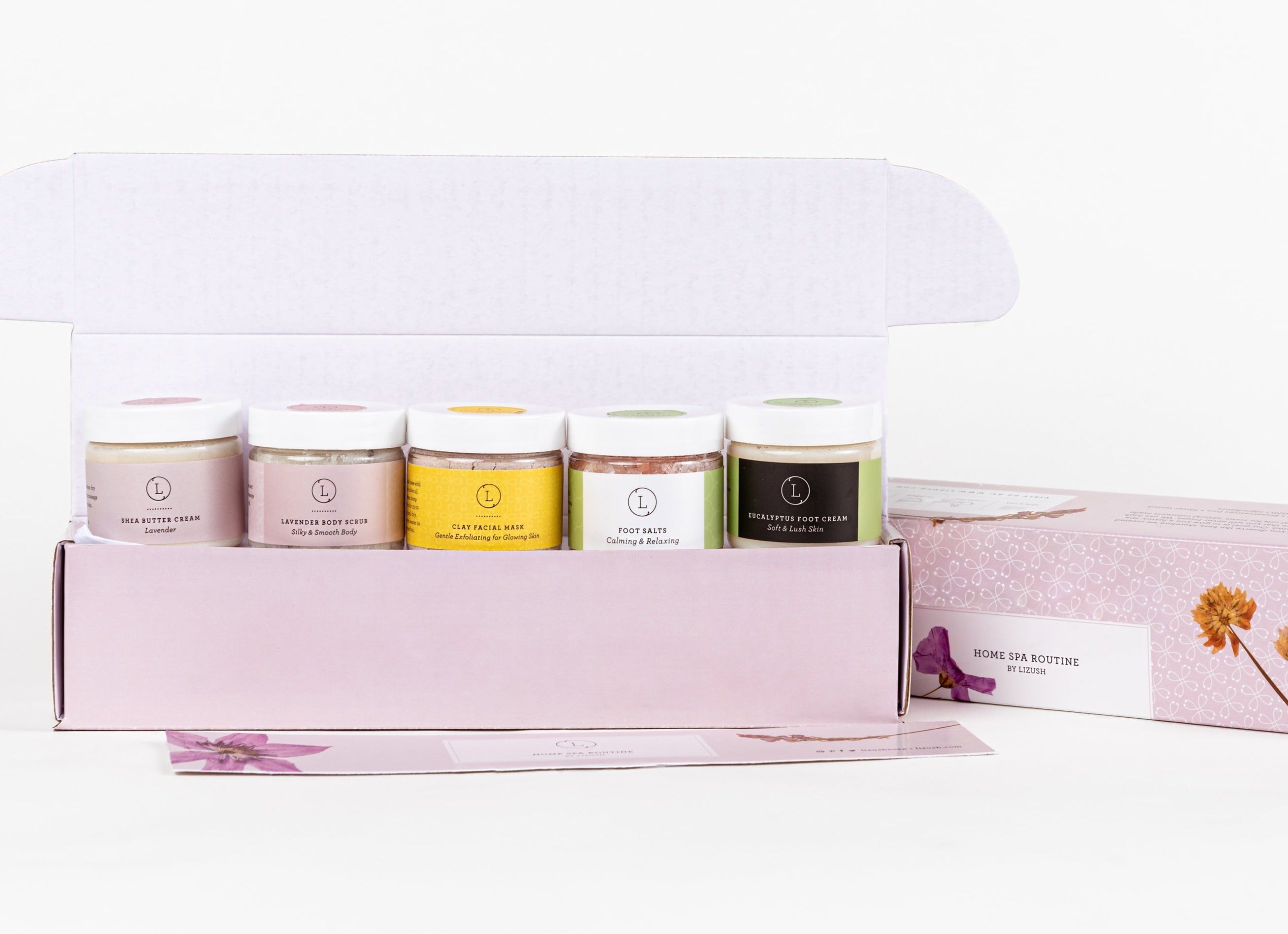 Full body Luxury Home Spa Routine Set  ~ Skincare Essentials Kit, Gift for Her, Self Care Gift [Lizush] *Made in USA*