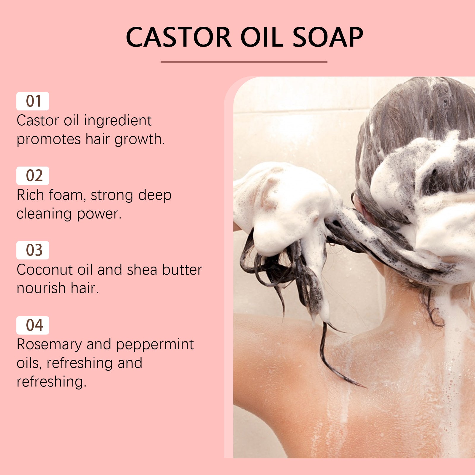Castor Oil Shampoo Soap Bar Gently Cleanses Scalp Naturally Soft And Moisturizing Shampoo Bar