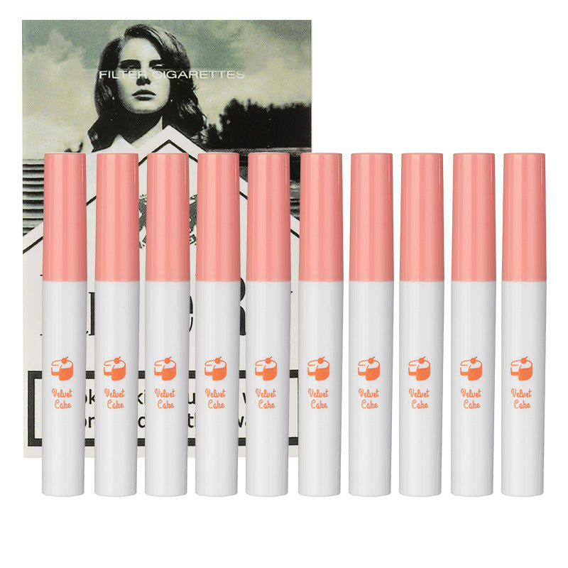 Lana Del Rey Cigarette Lipstick 10 PCS Matte Lips Smoke Set Velvet Liquid Lipstick