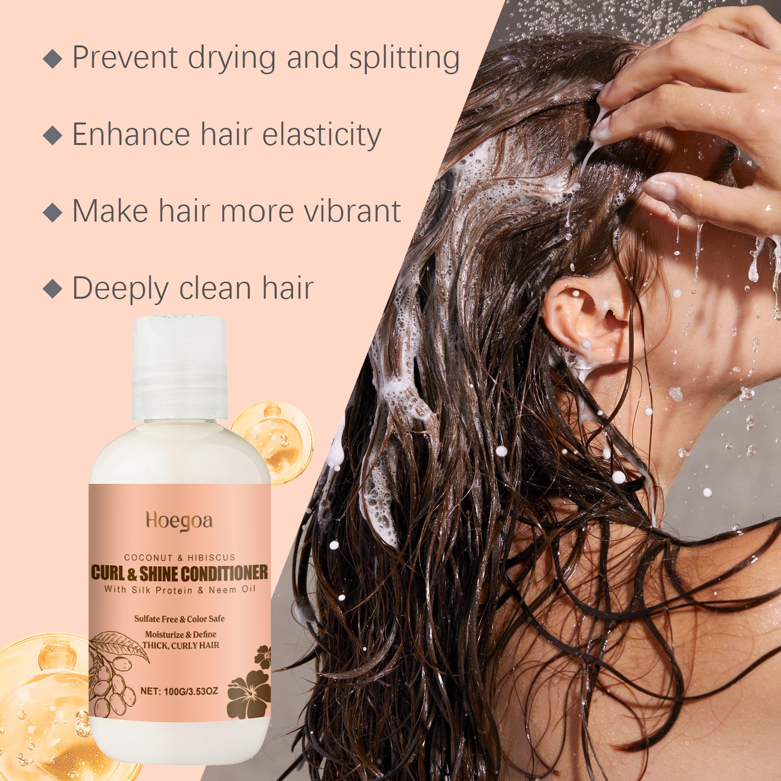 Coconut Moisturizing Shampoo Conditioner Set Clean And Moisturizing Hair Care Volumizing Shampoo