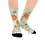 Green Pumpkin Socks for Women (Made in USA)