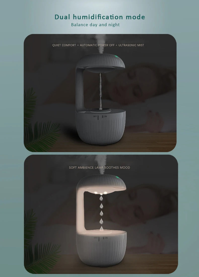 Water Dropping Humidifier Aromatherapy 600ml Diffuser