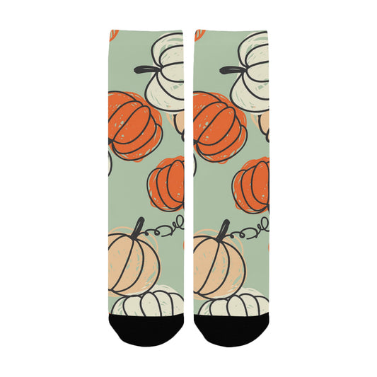 Green Pumpkin Socks for Women (Made in USA)