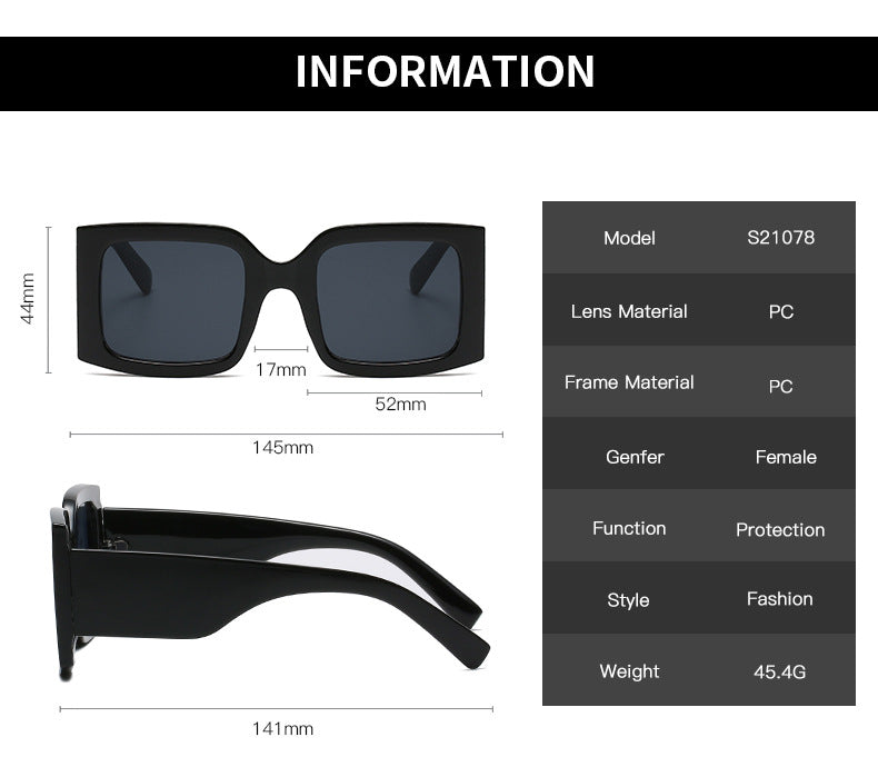 Large Square Sunglasses Women's