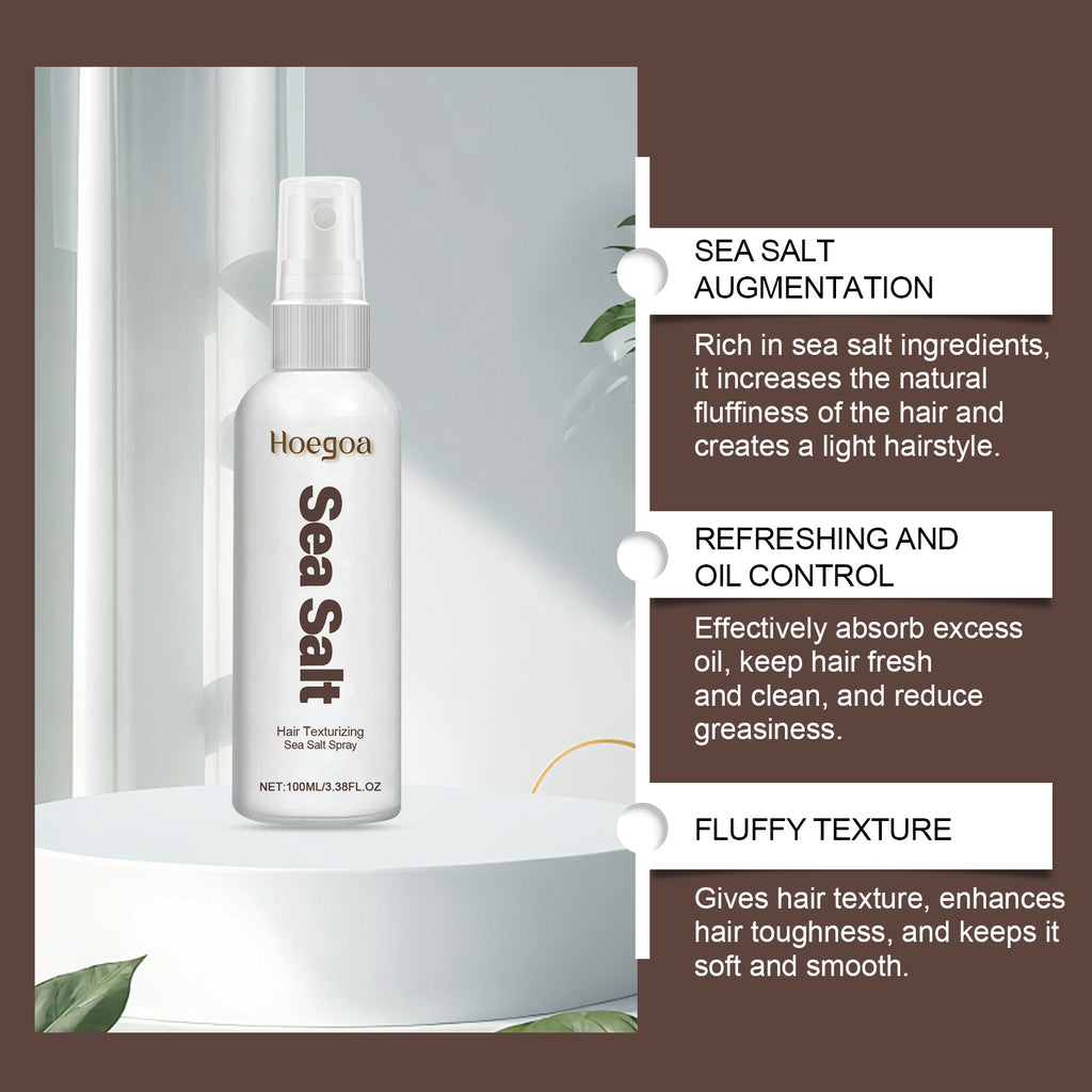 Hair Texturizing Sea Salt Collagen Spray, Natural Refreshing Oil Absorbing Leave-In Styling Hair Spray