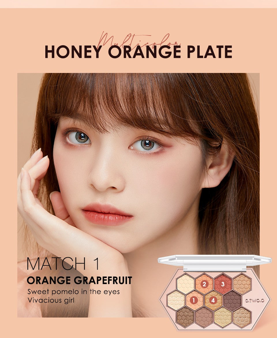 Honeycomb Diamond Eyeshadow Palette Taro Powder Natural Eyeshadow 12 Colors