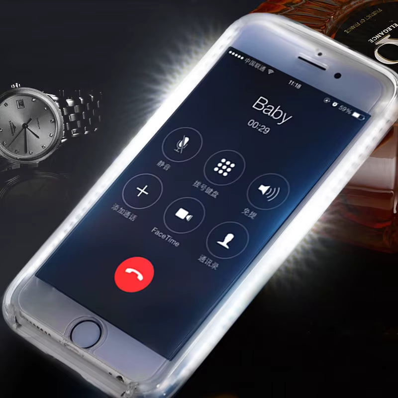 Light Up Selfie Flash Phone Case For iPhone XS MAX XR 11 Pro X XS 6 6s 7 8 Plus Anti-fall 3 Generations for iPhone