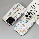Floral Pretty Phone Case Apple 15 Double Layer Film Case 13pm Hard Case 14
