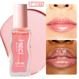 Fruity Tinted Lip Oil 4pcs, Moisturizing Jelly Lip Gloss For Spring & Summer, Mirror Shine Glass-Look Lips