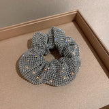 Sparkly Big Hair Scrunchie, Glitter Trendy Fashion Net Design Hair Tie